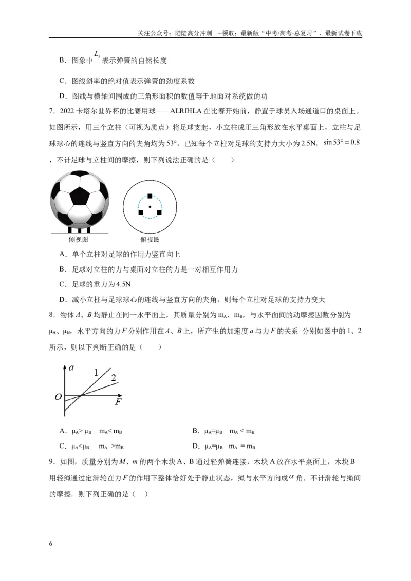 《专题二力与共点力平衡（原卷版）_04-物理-高考总复习_二轮复习_2024年_2024年高考物理二轮复习讲义_资料_1-资料》第6页预览