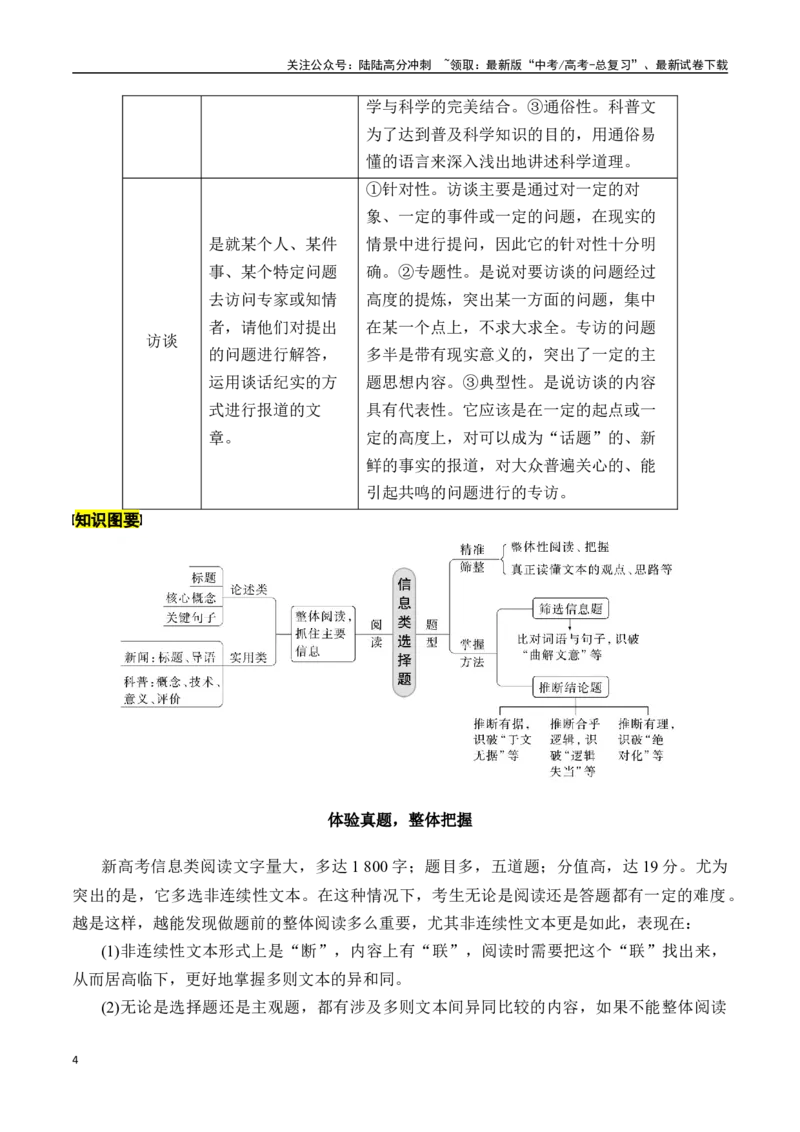 《专题一：整体阅读-原卷版_一轮复习_2024年_2024年高考语文一轮复习一本通（全国通用_资料_信息类阅读》第4页预览