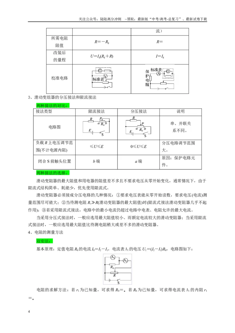 《专题十六电学实验（解析版）_04-物理-高考总复习_二轮复习_2024年_2024年高考物理二轮复习讲义_资料_1-资料》第4页预览