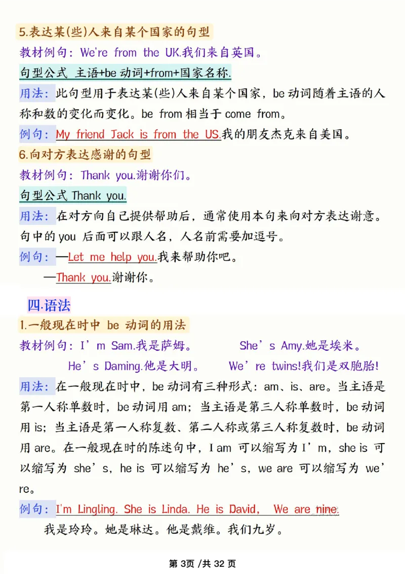 《新外研版三年级上英语知识点_2027版小学《英语知识点》3-6年级上册（英语）（外研）》第3页预览