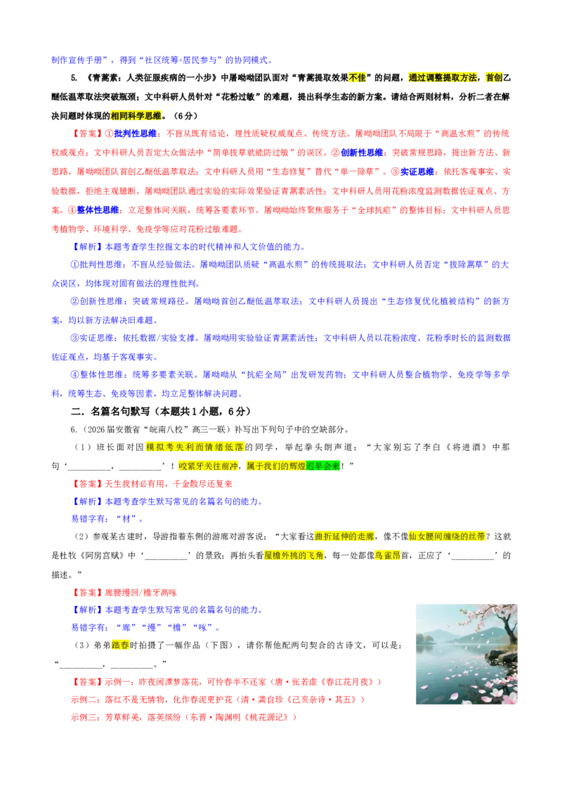 《专题一信息类文本+理解性默写+语言运用专训(02)(教师版)_二轮复习_2026年-语文二轮复习_42026年高考语文二轮复习滚动专题训练宝鉴(全国通用)》第4页预览