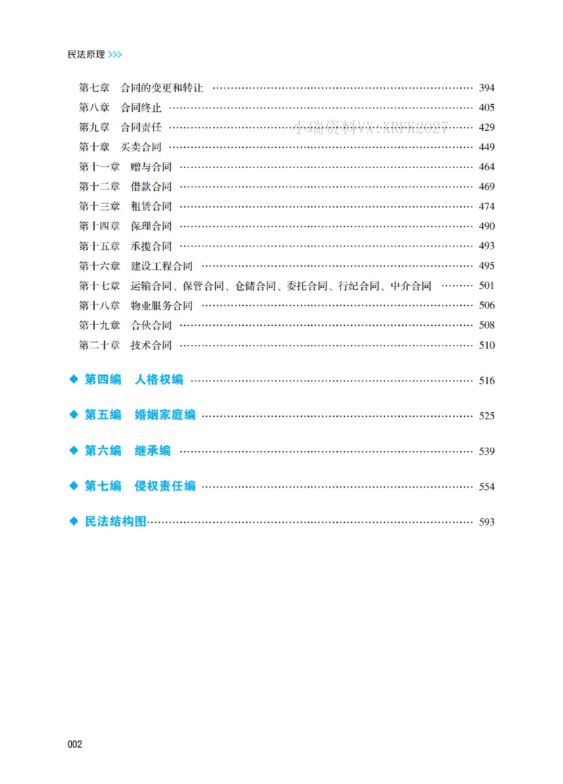 《2026民法原理带读_2026法考客观_名师私塾_26民综方志平客观全程班视频+讲义_01民法原理带读_00讲义》第5页预览