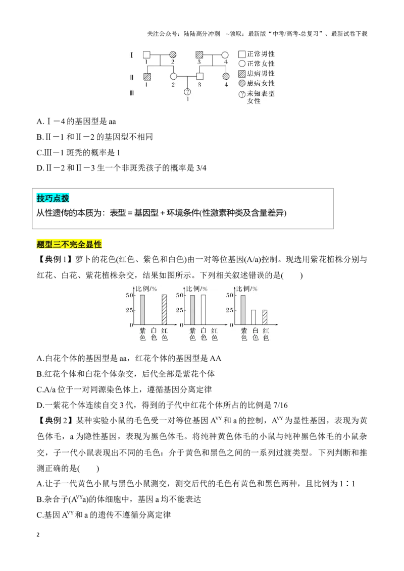 《专题三分离定律重难集训（原卷版）_06-生物-高考总复习_专项复习_2024年_2024年高考生物考前最后冲刺_资料_1-资料》第2页预览