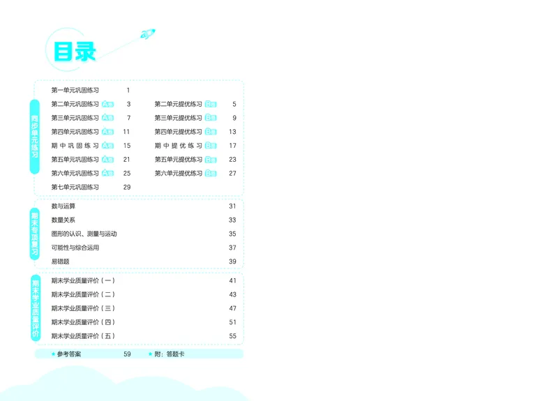 《全优卷五上人教数学正文_1786427471834_52026秋小学《53》系列语数英_53天天练_26秋53全优卷数学人教（半本）1-6》第3页预览