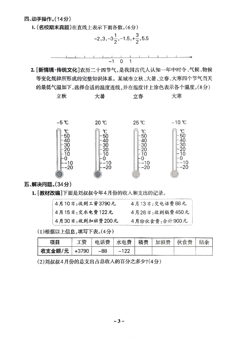 《2024春学霸作业本6下数学（人教）综合素养评价卷_小学学霸专题系列资料包：包括五星学霸、学霸默写、学霸作业本等资料_学霸作业本》第4页预览