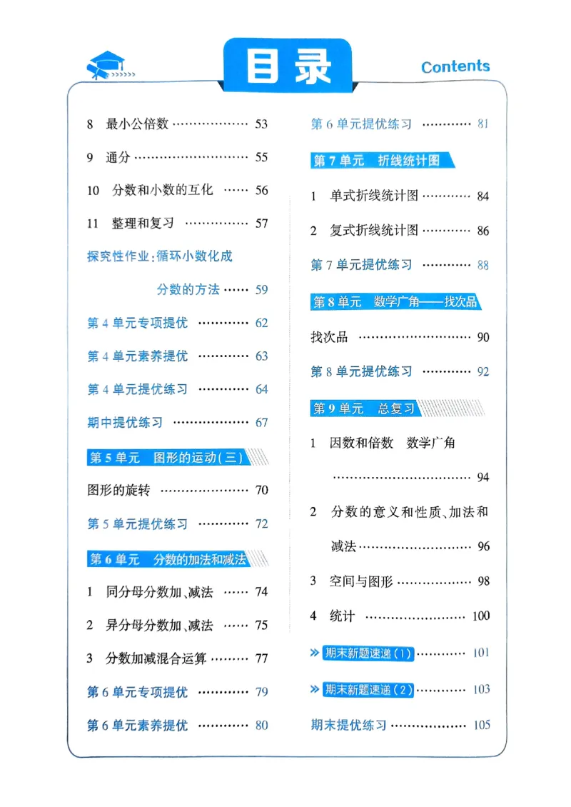 《2024春5星学霸5下数学（人教）_小学学霸专题系列资料包：包括五星学霸、学霸默写、学霸作业本等资料_2024春五星学霸_2024春五星学霸5下》第4页预览