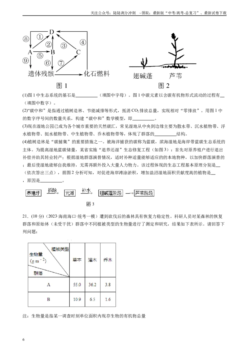 《单元检测卷八种群、群落（解析版）_06-生物-高考总复习_一轮复习_2024年_2024年高考生物一轮复习精讲精练_资料》第6页预览
