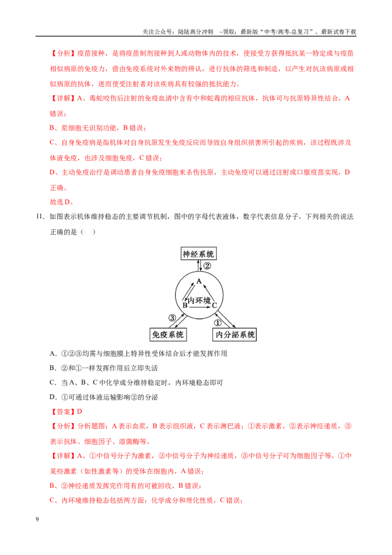 《信息必刷卷02（陕西、山西、宁夏、青海专用）（教师版）_06-生物-高考总复习_专项复习_2025年_2025年高考考前必刷题（多地区）生物》第9页预览