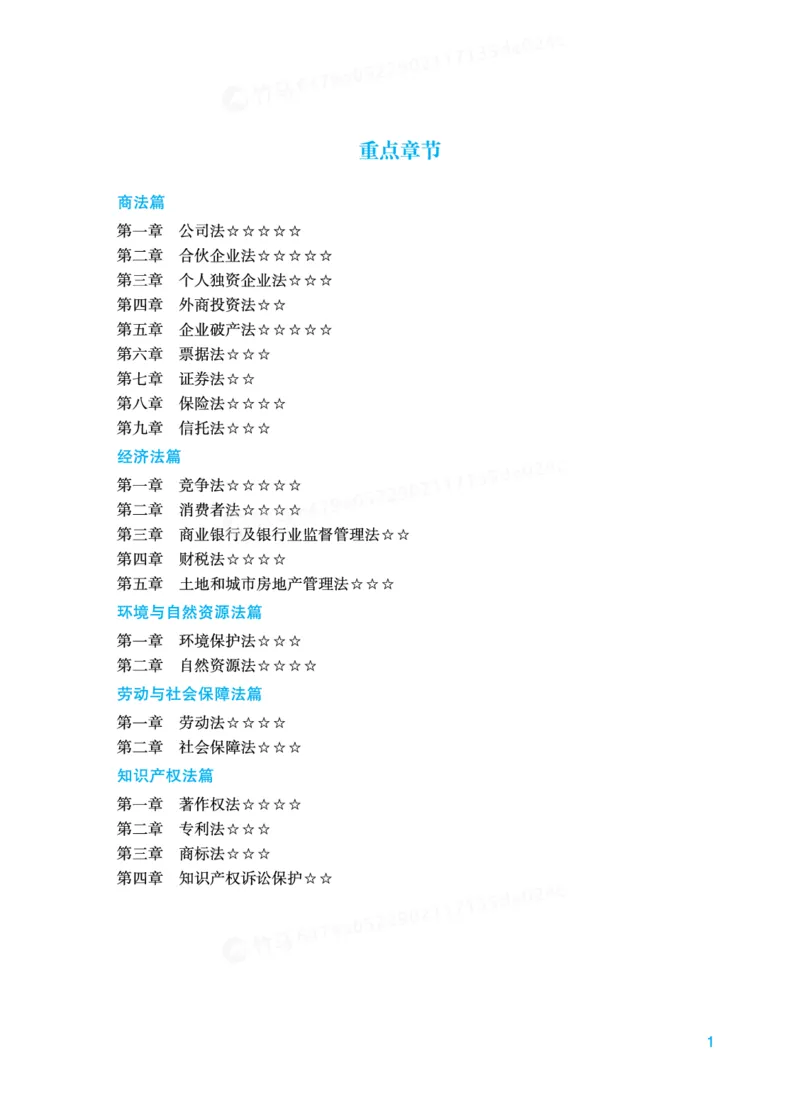 《商经知-重点章节和考查重点_2026法考客观_其他_法考客观题八科冲刺备考重点报告_0-底稿》第1页预览