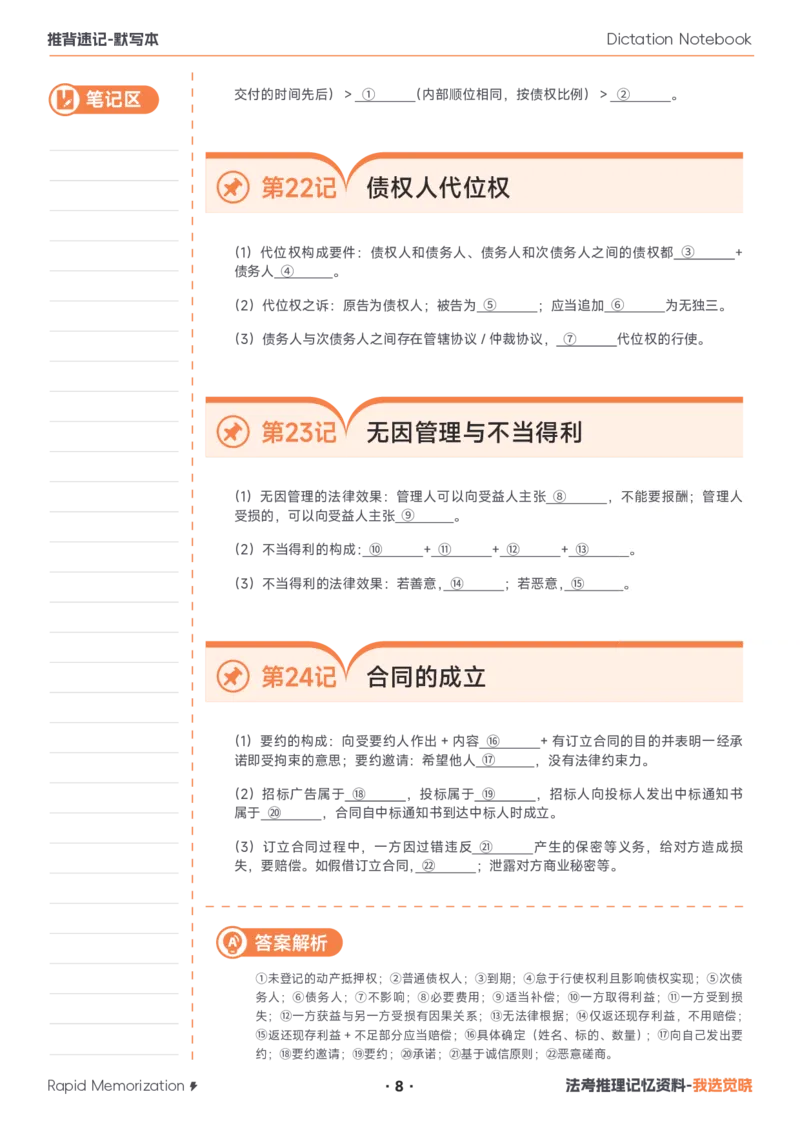 《26年民法默写本_2026法考客观_其他_最后冲刺几页纸_26JX推背速记默写本（全）》第8页预览