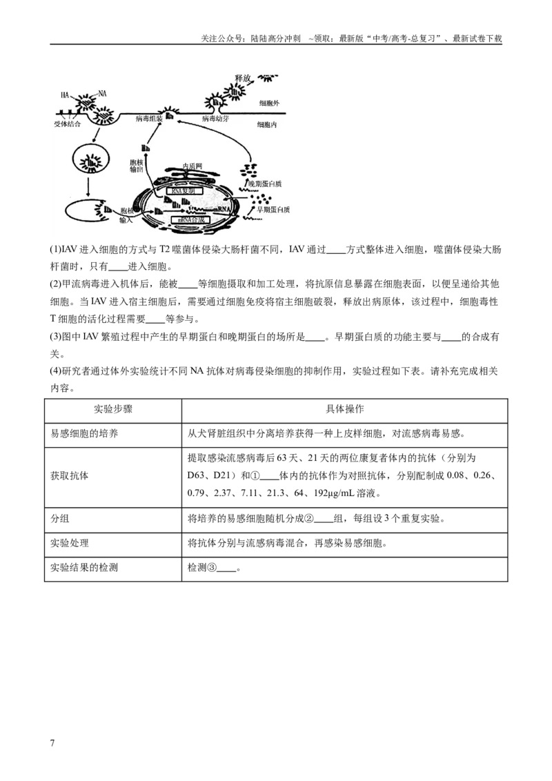 《压轴题06实验专题（解析版）_06-生物-高考总复习_专项复习_2024年_2024年高考生物压轴题（新高考通用）》第7页预览