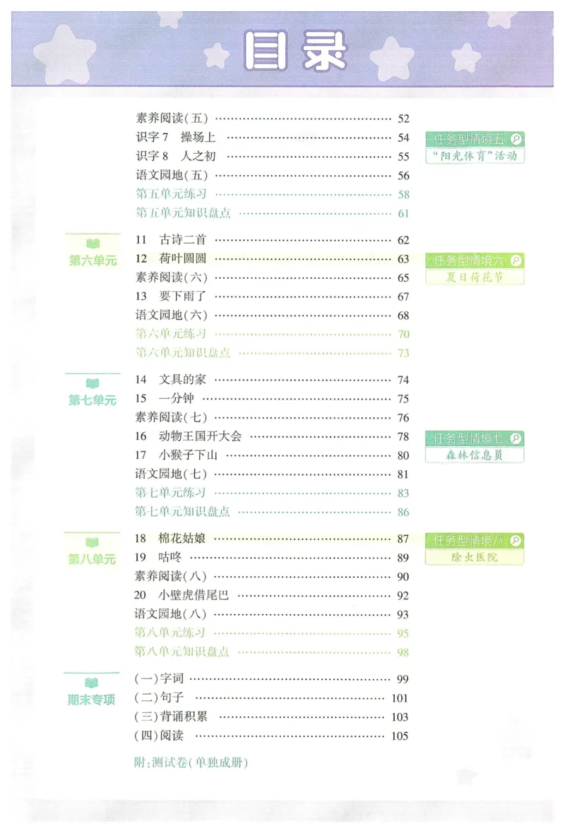 《2024春学霸提高班RJ语文1下_小学学霸专题系列资料包：包括五星学霸、学霸默写、学霸作业本等资料_学霸提高班2024春_1年级》第6页预览