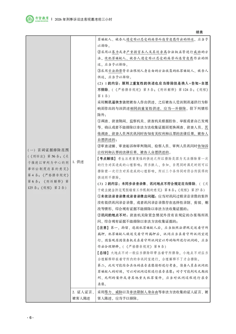 《2026齐贤法考客观题考前三小时刑诉法-温云云_2026法考客观_齐--X_052026QX考前聚焦_05视频+讲义2026齐贤客观考前聚焦刑诉-温云云》第8页预览