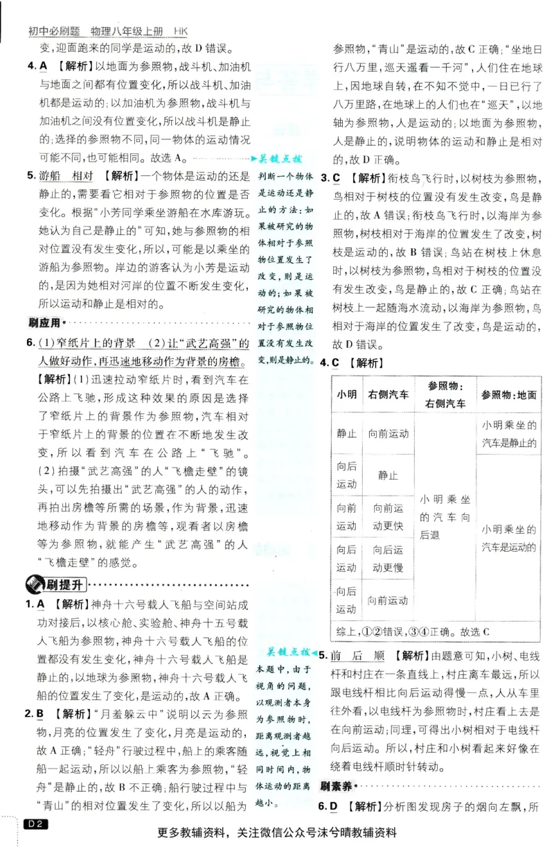 《初中必刷题答案解析沪科版物理八年级上册_2、2025初中必刷题合集_初中必刷题23+24+25上册_25初中必刷_可信网络等多个文件_2025初中必刷题_物理八年级上册（沪科版）》第3页预览