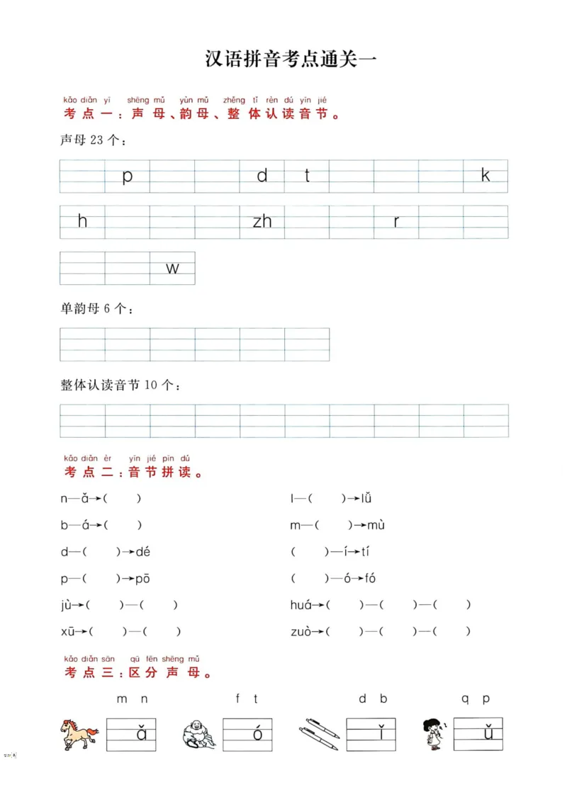 《《高频考点通关密卷》1年级上册_2027版小学《高频考点通关密卷》1-6年级上册(语文)(人教)》第3页预览