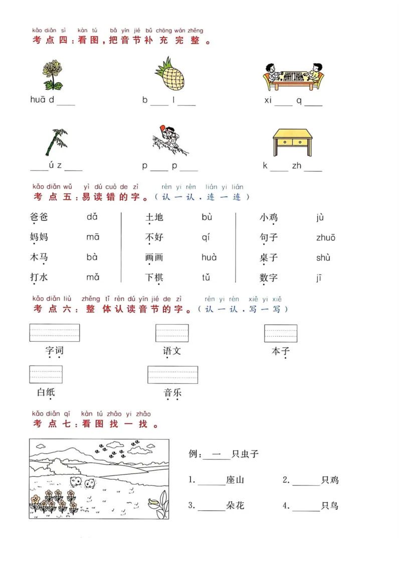 《《高频考点通关密卷》1年级上册_2027版小学《高频考点通关密卷》1-6年级上册(语文)(人教)》第4页预览