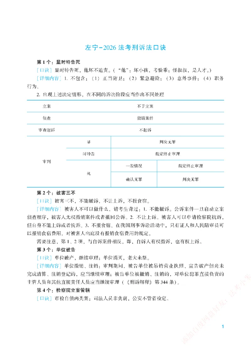《刑诉法背诵口诀-新_2026法考客观_众-H_2026法考系统强化（内部）合集_00.配套资料(含知识点汇总)_09.系统强化-背诵口诀》第1页预览