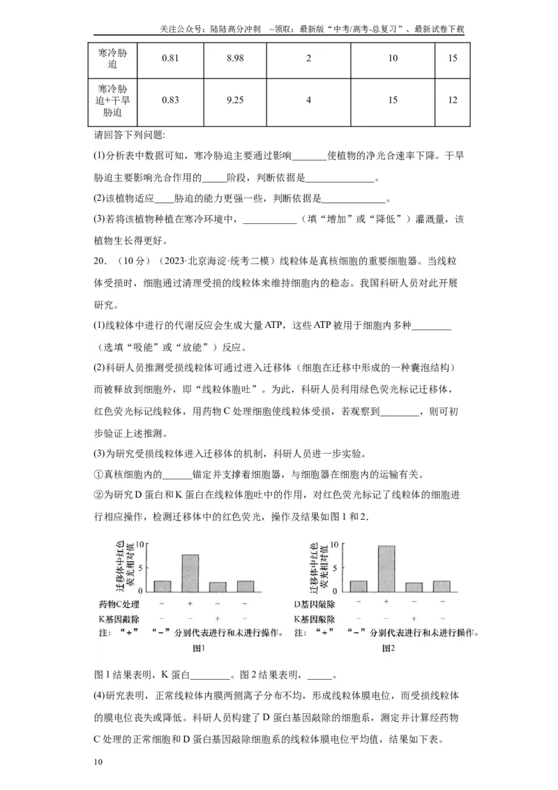 《单元检测卷二细胞代谢（解析版）_06-生物-高考总复习_一轮复习_2024年_2024年高考生物一轮复习精讲精练_资料》第10页预览