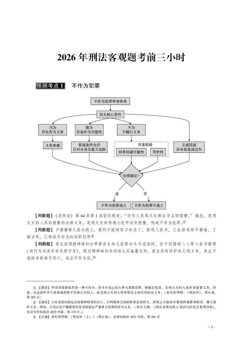 《2026齐贤法考客观题考前三小时刑法-张宇琛_2026法考客观_齐--X_052026QX考前聚焦_06视频+讲义2026齐贤客观考前聚焦刑法-张宇琛》第3页预览