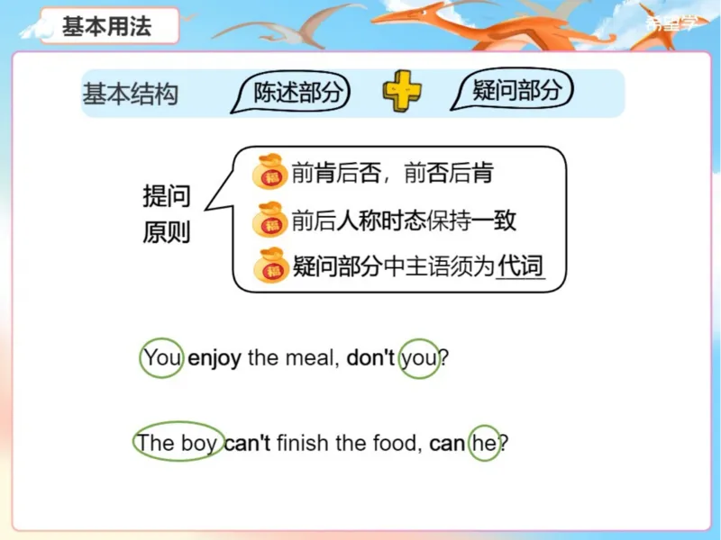 《24春上初一全国S爱豆笔记Lecture11-72356680a964_学而思初中1年级_2024春下初一_初一英语培训班(春·全国版·S（5星）)_12.知识能力语法（反义疑问句1）+题型（阅读还原）+词汇》第6页预览