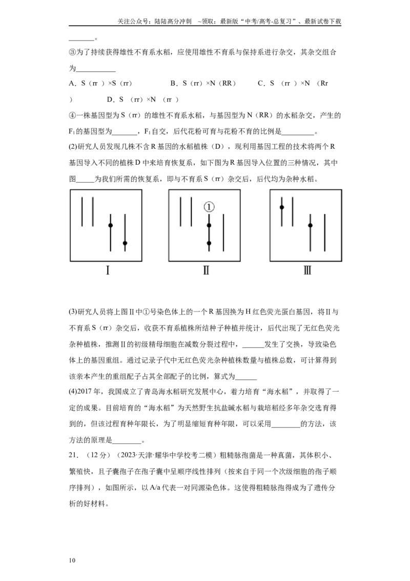《单元检测卷六生物变异与进化(解析版)_06-生物-高考总复习_一轮复习_2024年_2024年高考生物一轮复习精讲精练_资料》第10页预览