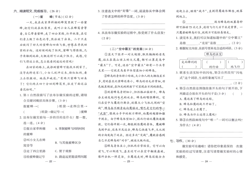 《2024春四星学霸提高班达标测评卷语文3下_小学学霸专题系列资料包：包括五星学霸、学霸默写、学霸作业本等资料_学霸提高班2024春_3年级》第9页预览