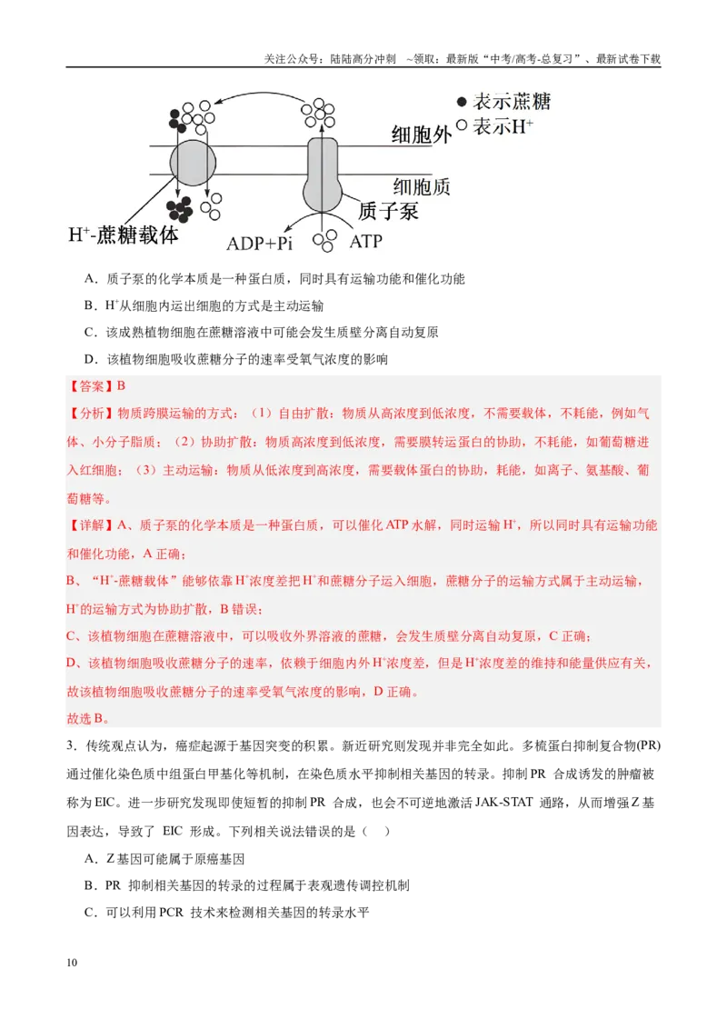 《信息必刷卷01（新课标卷，新疆、西藏专用）教师版_06-生物-高考总复习_专项复习_2025年_2025年高考考前必刷题（多地区）生物_2025年高考生物考前必刷卷（新课标卷，新疆、西藏专用）2套》第4页预览