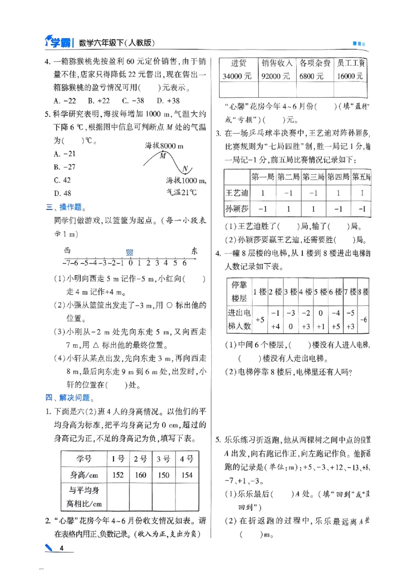 《2024春5星学霸6下数学（人教）_小学学霸专题系列资料包：包括五星学霸、学霸默写、学霸作业本等资料_2024春五星学霸_2024春五星学霸6下》第7页预览