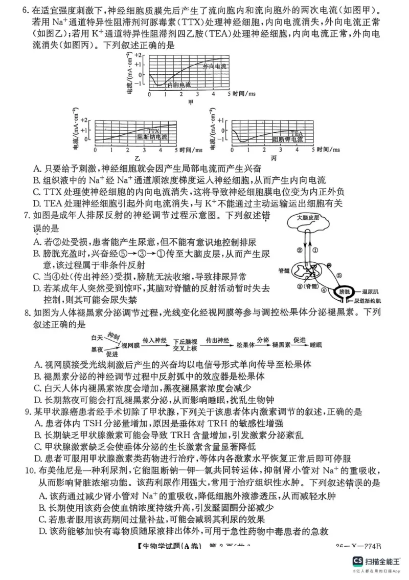 《2027届高二年级TOP二十名校十二月调研考试（生物）_20272025-2026学年高二上学期《联考+联盟类试卷合集》全国多省全科（57套）》第2页预览