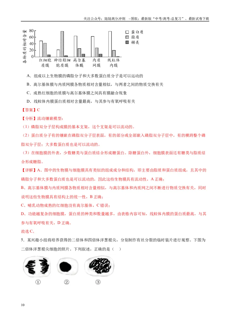 《信息必刷卷05（广东专用）（教师版）_06-生物-高考总复习_专项复习_2025年_2025年高考考前必刷题（多地区）生物_2025年高考生物考前必刷卷（广东专用）5套》第4页预览