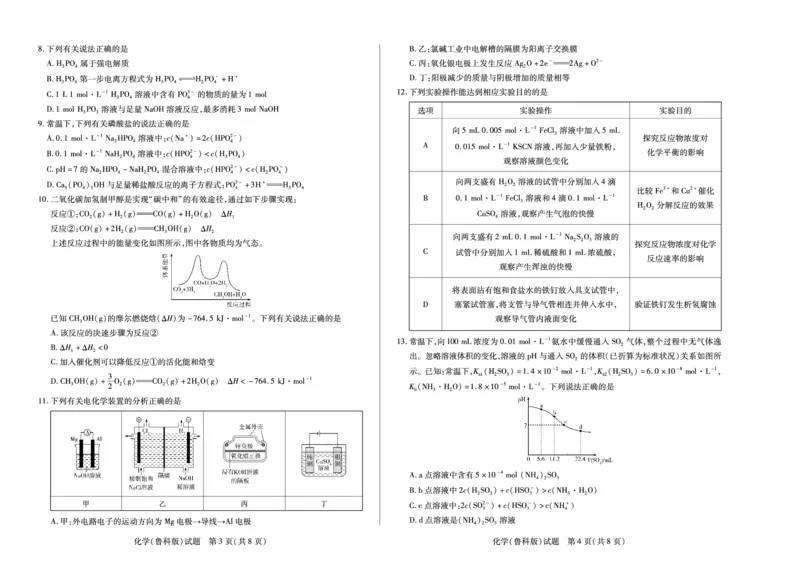 《2025-2026学年高二上学期12月联考化学(鲁科版)_2026年高二《月考+期中考+阶段性检测真题合集》全国各省全科无水印_安徽省部分学校（合肥六中）2025-2026学年高二上学期12月联考（全）》第2页预览