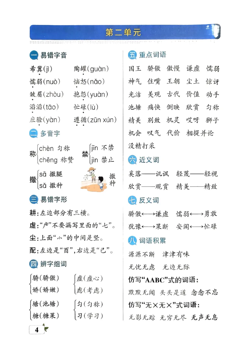《2024春学霸单元期末标准卷3下语文-知识手册_小学学霸专题系列资料包：包括五星学霸、学霸默写、学霸作业本等资料_学霸单元期末卷2024春_3年级》第6页预览