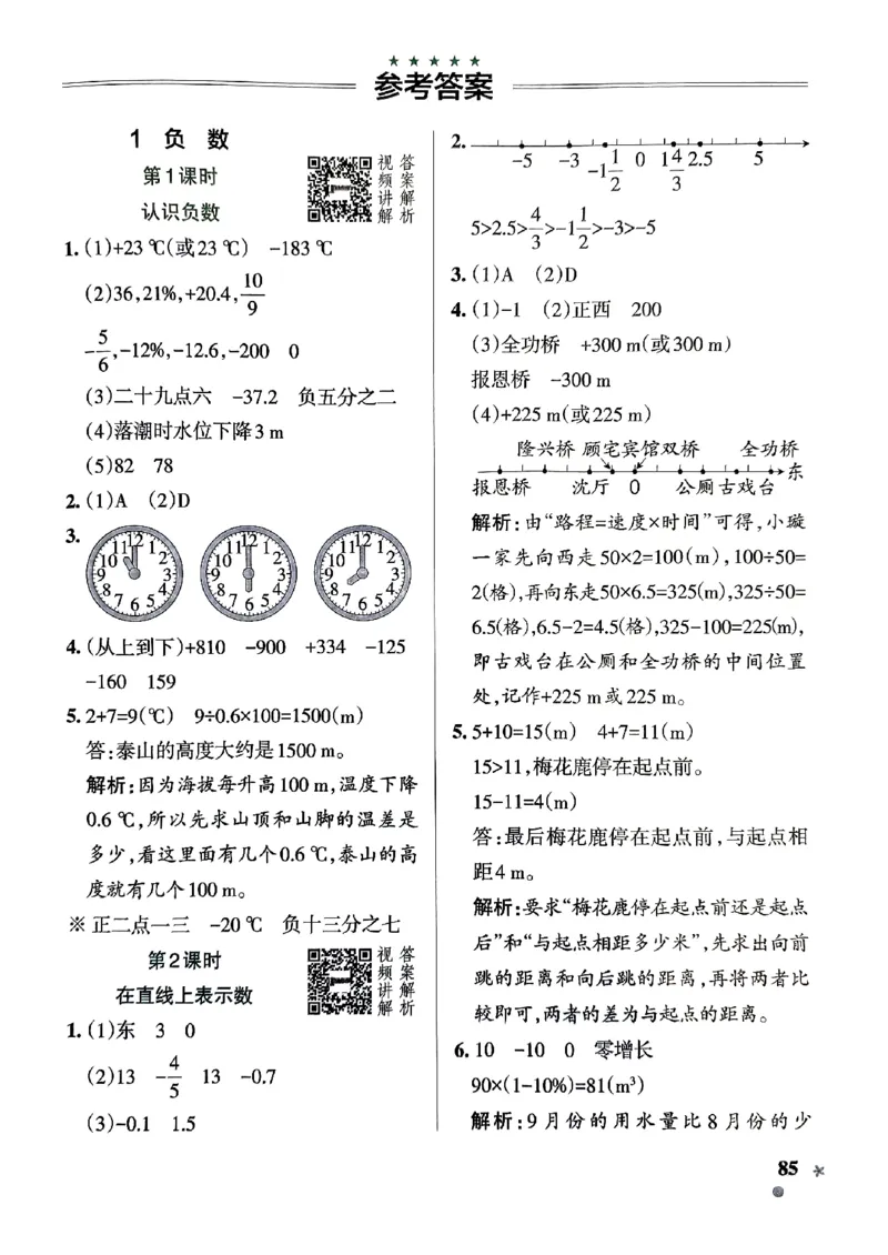 《22024春学霸作业本6下数学（人教）答案_小学学霸专题系列资料包：包括五星学霸、学霸默写、学霸作业本等资料_学霸作业本》第3页预览