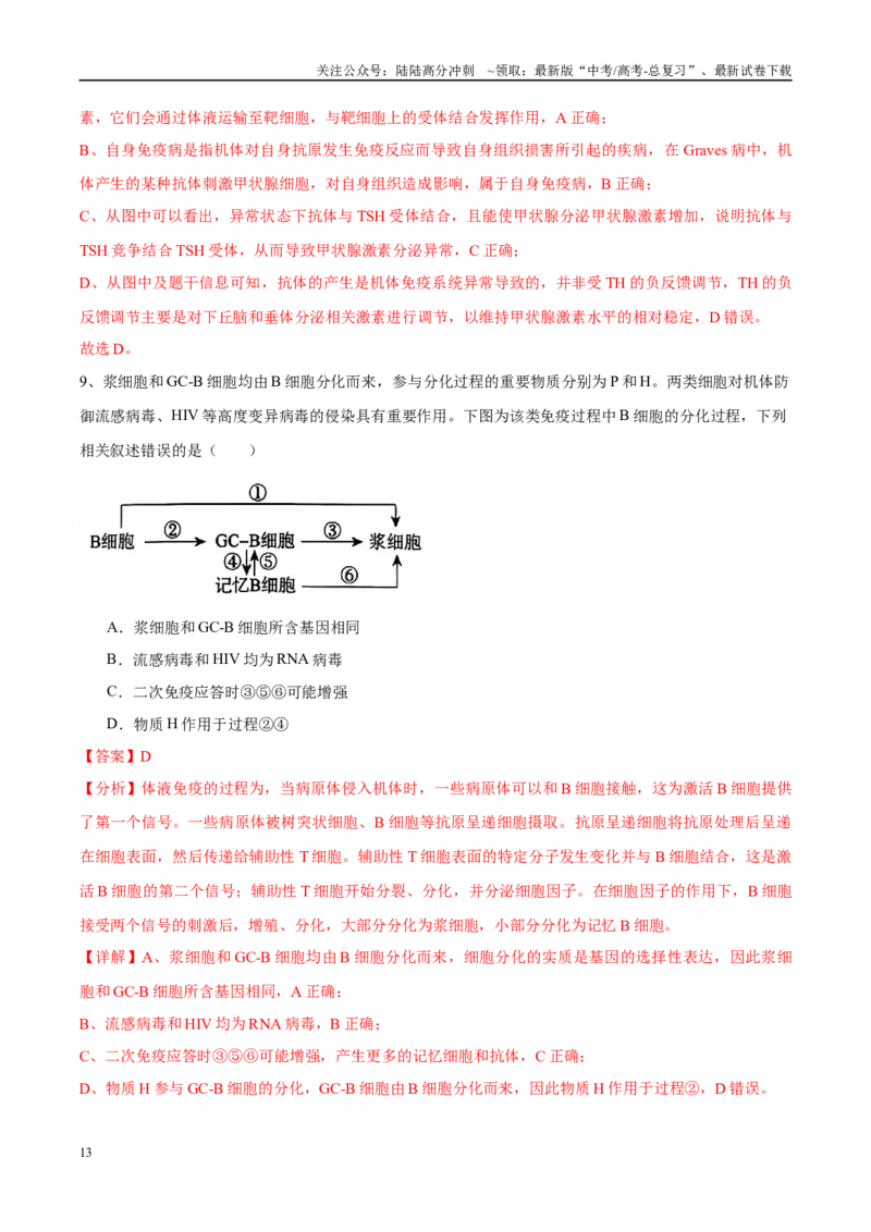 《信息必刷卷02（北京专用）（教师版）_06-生物-高考总复习_专项复习_2025年_2025年高考考前必刷题（多地区）生物_2025年高考生物考前必刷卷（北京专用）5套》第7页预览
