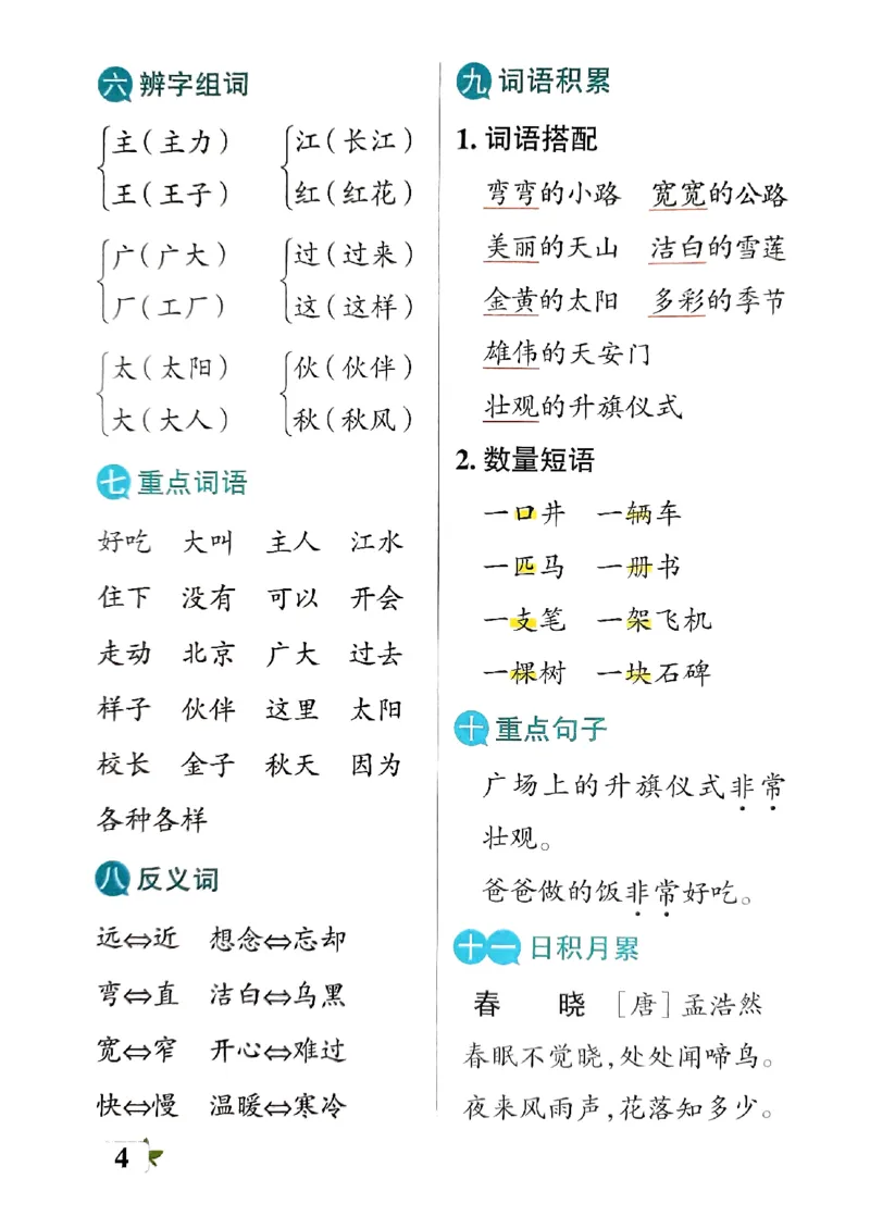 《2024春学霸单元期末标准卷1下语文-知识手册_小学学霸专题系列资料包：包括五星学霸、学霸默写、学霸作业本等资料_学霸单元期末卷2024春_学霸单元期末标准卷1年级》第6页预览