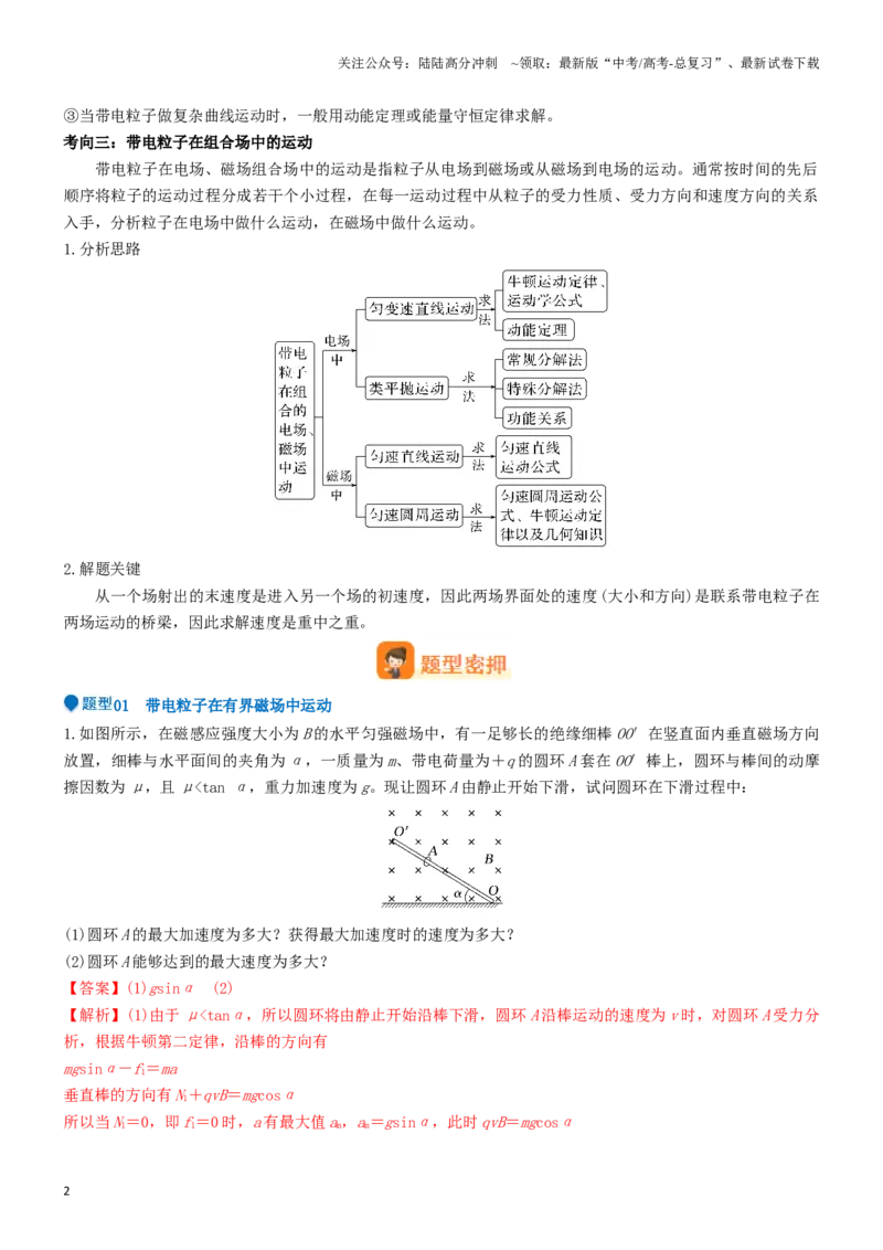 《压轴题08带电粒子在复合场、组合场中的运动（教师版）_04-物理-高考总复习_专项复习_2024年_2024年高考物理压轴题专项训练（新高考通用）》第2页预览
