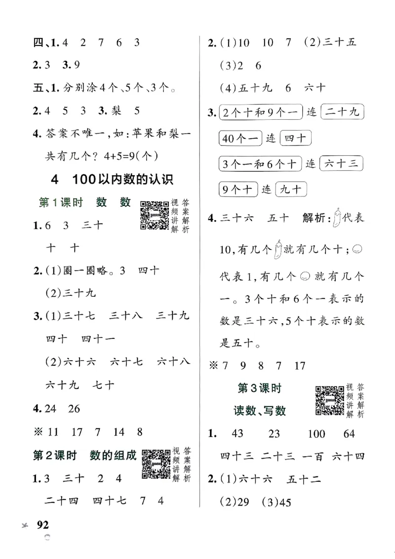 《2024春学霸作业本1下数学（人教）答案_小学学霸专题系列资料包：包括五星学霸、学霸默写、学霸作业本等资料_学霸作业本_人教数学》第10页预览