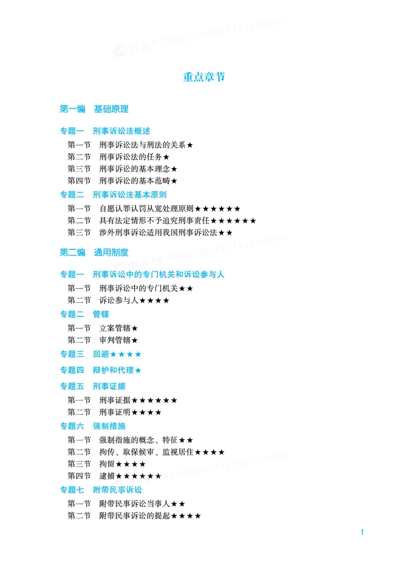 《刑诉-重点章节和考查重点_2026法考客观_其他_法考客观题八科冲刺备考重点报告_0-底稿》第1页预览