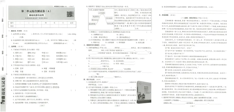 《2024春学霸提优大试卷6下语文_小学学霸专题系列资料包：包括五星学霸、学霸默写、学霸作业本等资料_学霸提优大考卷2024_学霸提优大试卷(6)》第7页预览