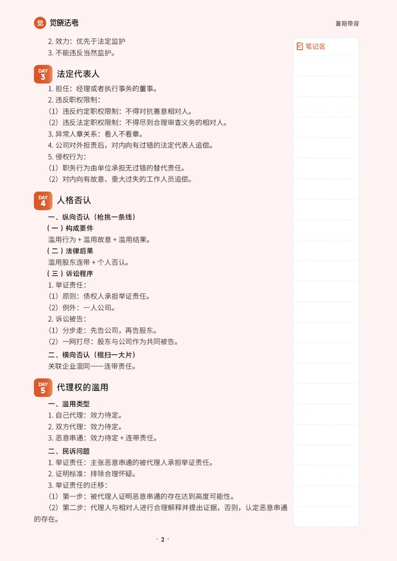 《26李劲松民法-暑期带背_2026法考客观_觉-X_08卷二总动员暑期带背_讲义》第2页预览