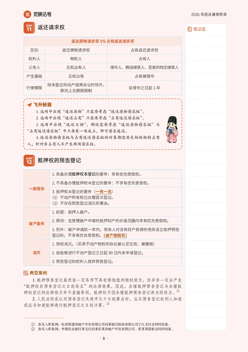 《26李劲松民法-暑期带背_2026法考客观_觉-X_08卷二总动员暑期带背_讲义》第5页预览