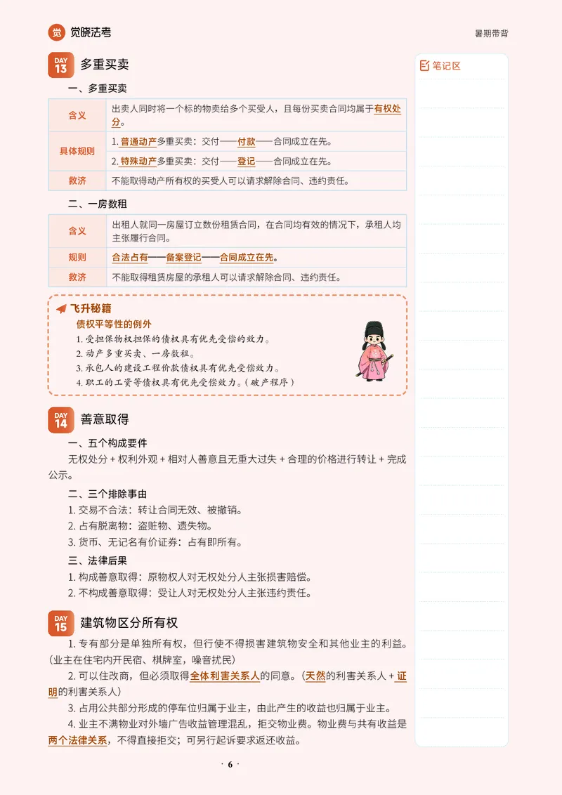 《26李劲松民法-暑期带背_2026法考客观_觉-X_08卷二总动员暑期带背_讲义》第6页预览