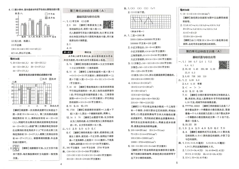 《苏教5上答案_2027版小学《实验班提优大试卷》1-6年级上册（数学）（苏教）_26秋《实验班提优大试卷》苏教5年级上》第4页预览