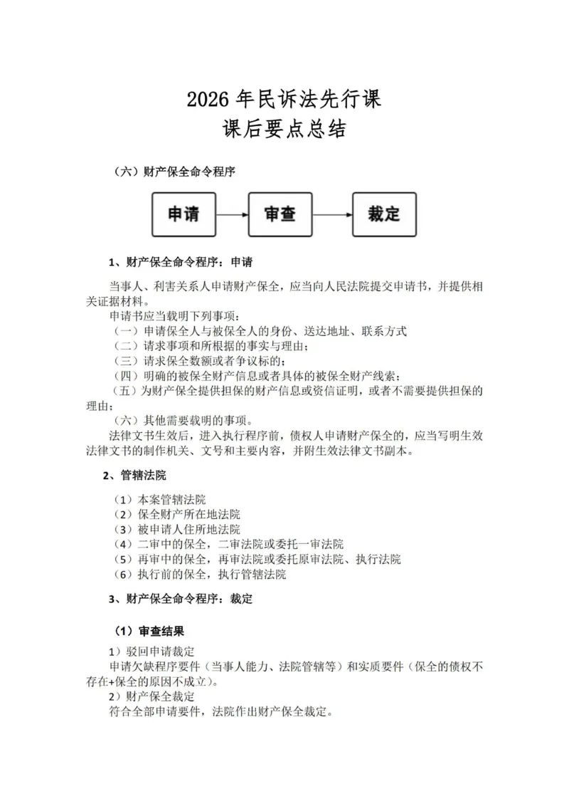《2月25民诉课后总结_2026法考客观_法-D_01先行筑基（内部班）视频+讲义_民诉法视频+讲义_随堂笔记》第1页预览