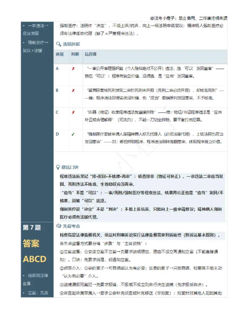 《向高甲100题跟课解析笔记_2026法考客观_其他_最后冲刺几页纸_向高甲考前100题考点集合》第6页预览