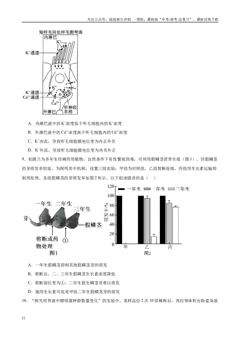 《信息必刷卷04（黑吉辽蒙专用）（学生版）_06-生物-高考总复习_专项复习_2025年_2025年高考考前必刷题（多地区）生物_2025年高考生物考前必刷卷（黑吉辽蒙专用）5套》第5页预览