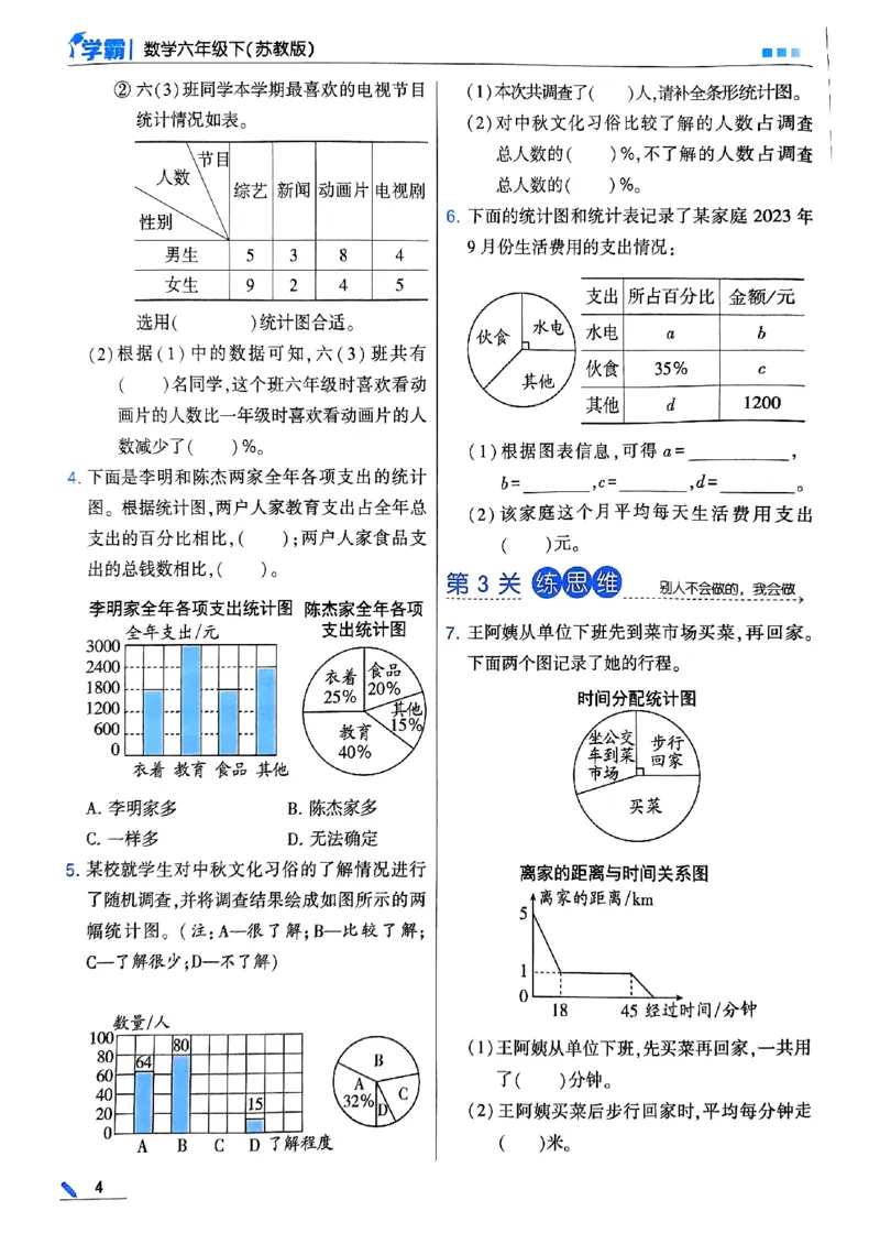 《2024春5星学霸6下数学（苏教）_小学学霸专题系列资料包：包括五星学霸、学霸默写、学霸作业本等资料_2024春五星学霸_苏教》第8页预览