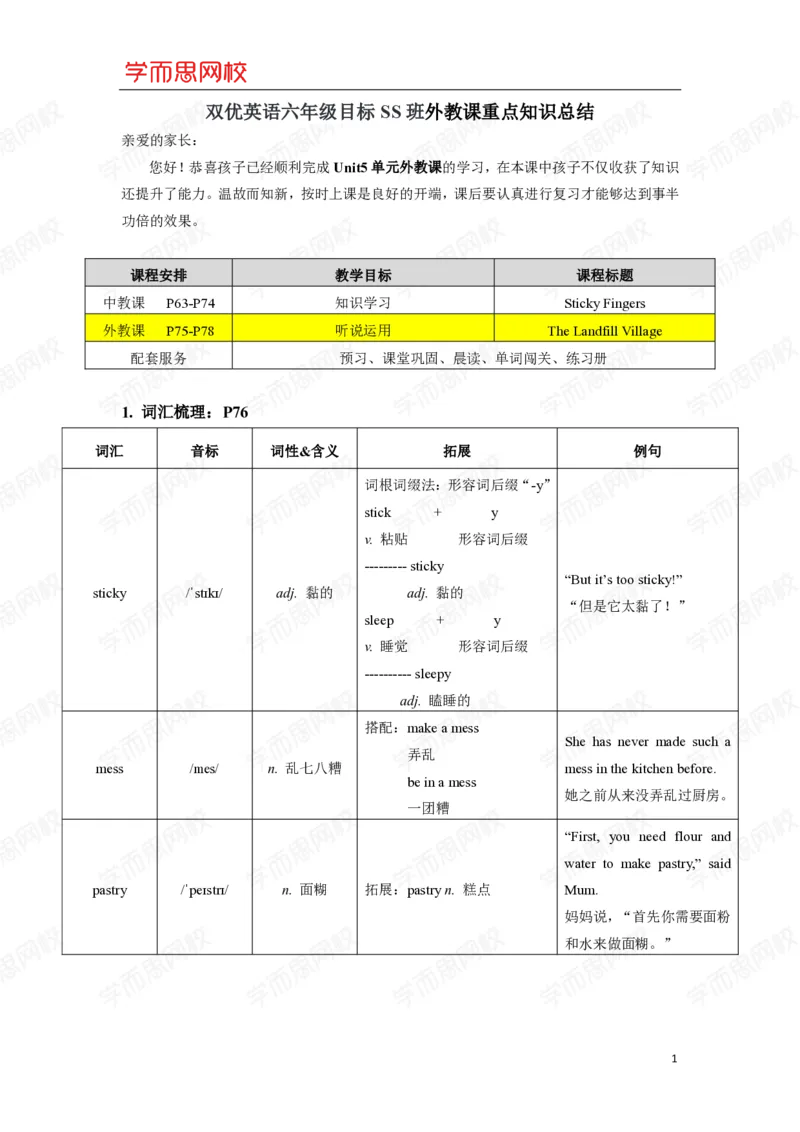 《11-5-2-3b2c5bef3f4d_小学学而思全套_六年级全套_六年级2020年暑-2021年春直播课程_2021年寒假课程六年级_2021年寒六年级中外教双优系统课（目标ss班）李航_21寒Lv11重点知识总结PDF_U5》第1页预览
