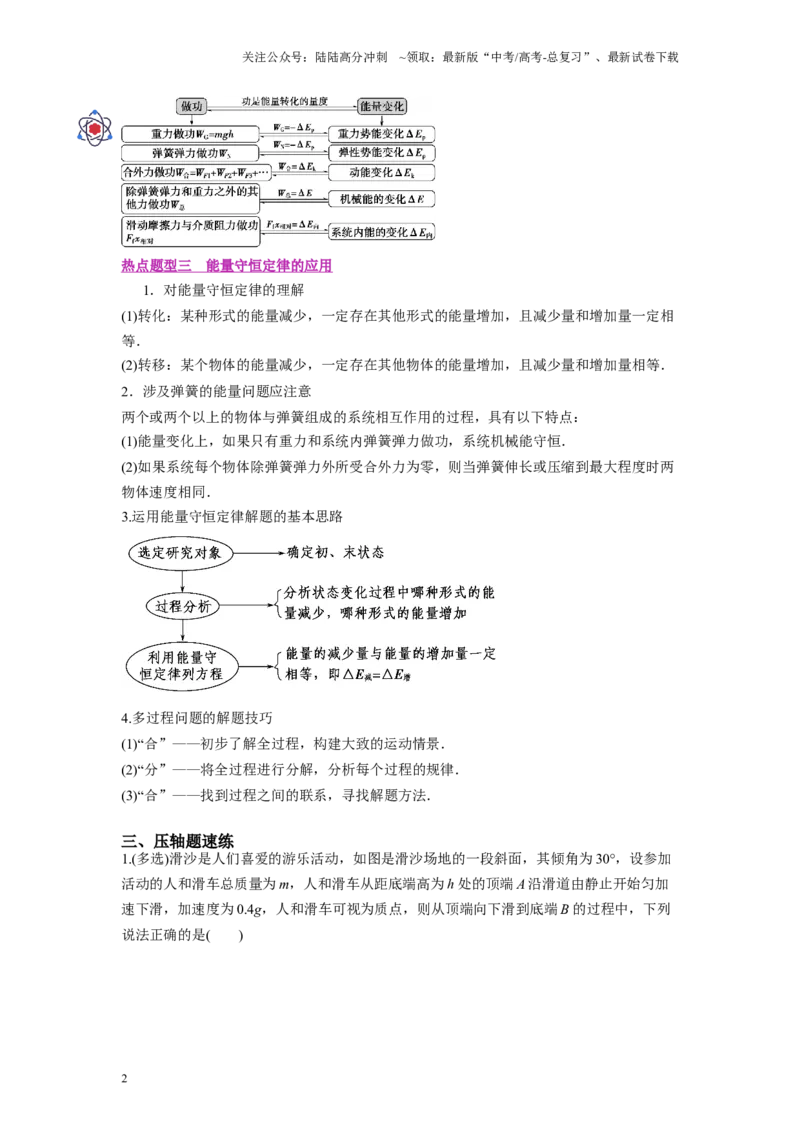 《压轴题06功能关系能量守恒定律（解析版）_04-物理-高考总复习_二轮复习_2024年_2024年高考物理二轮复习高频考点追踪与预测（新高考专用）_重点压轴》第2页预览