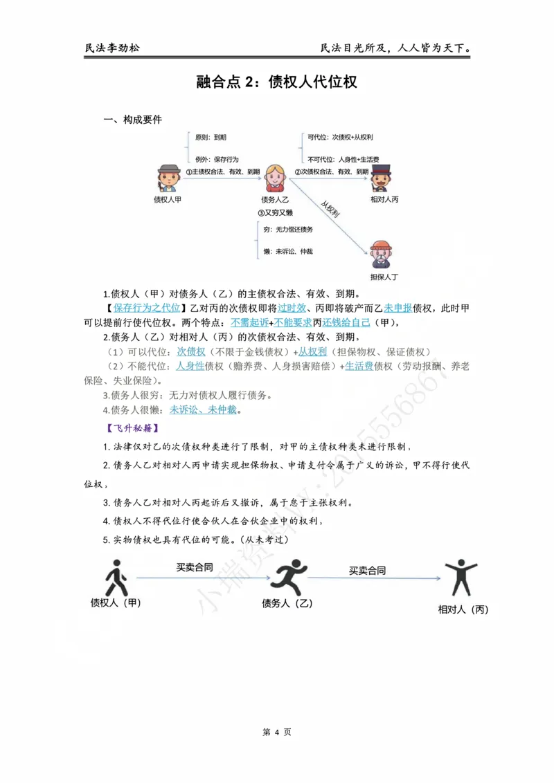 《阶段三民法融合阶段讲义（李劲松）(1)_2026法考主观_名师私塾_民综-刘安琪韩心怡李劲松_03融合阶段_03民法李劲松》第4页预览